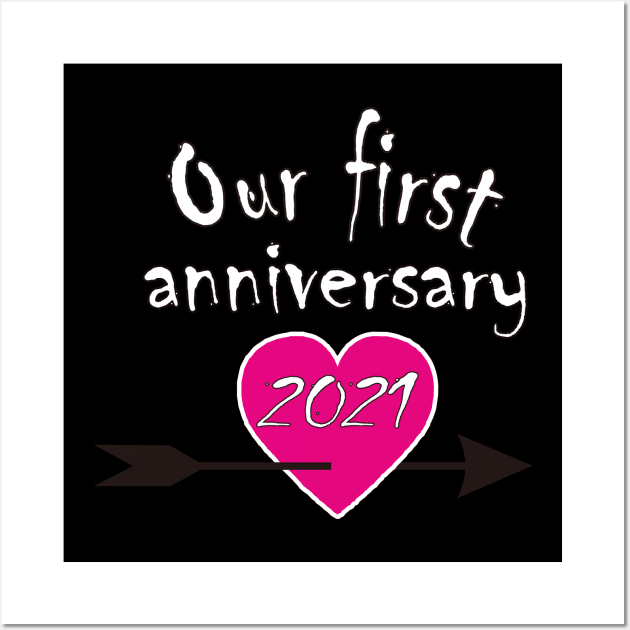 Our first anniversary Wall Art by adyart